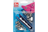 10 Druckknöpfe Jersey PRYM silberfarbig, 10 mm